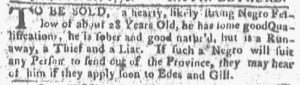 Nov 26 1770 - Boston-Gazette Slavery 2