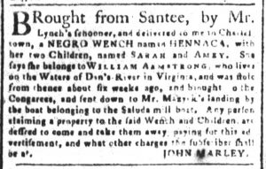Nov 6 1770 - South-Carolina and American General Gazette Slavery 5