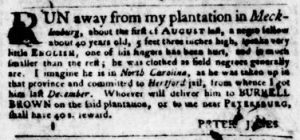 Nov 8 1770 - Virginia Gazette Purdie & Dixon Slavery 9