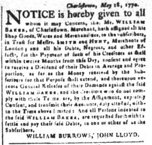Oct 23 1770 - South-Carolina and American General Gazette Slavery 10