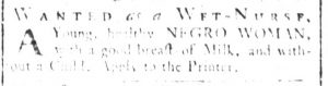 Oct 31 1770 - South-Carolina and American General Gazette Slavery 1