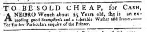 Aug 20 1770 - South-Carolina Gazette Supplement Slavery 6