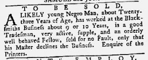 Jun 14 1770 - Maryland Gazette Slavery 4