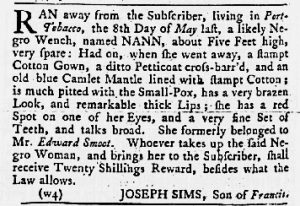 Jun 28 1770 - Maryland Gazette Slavery 1