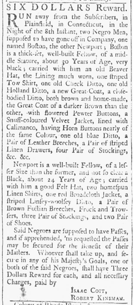 Aug 18 - 8:18:1770 Providence Gazette