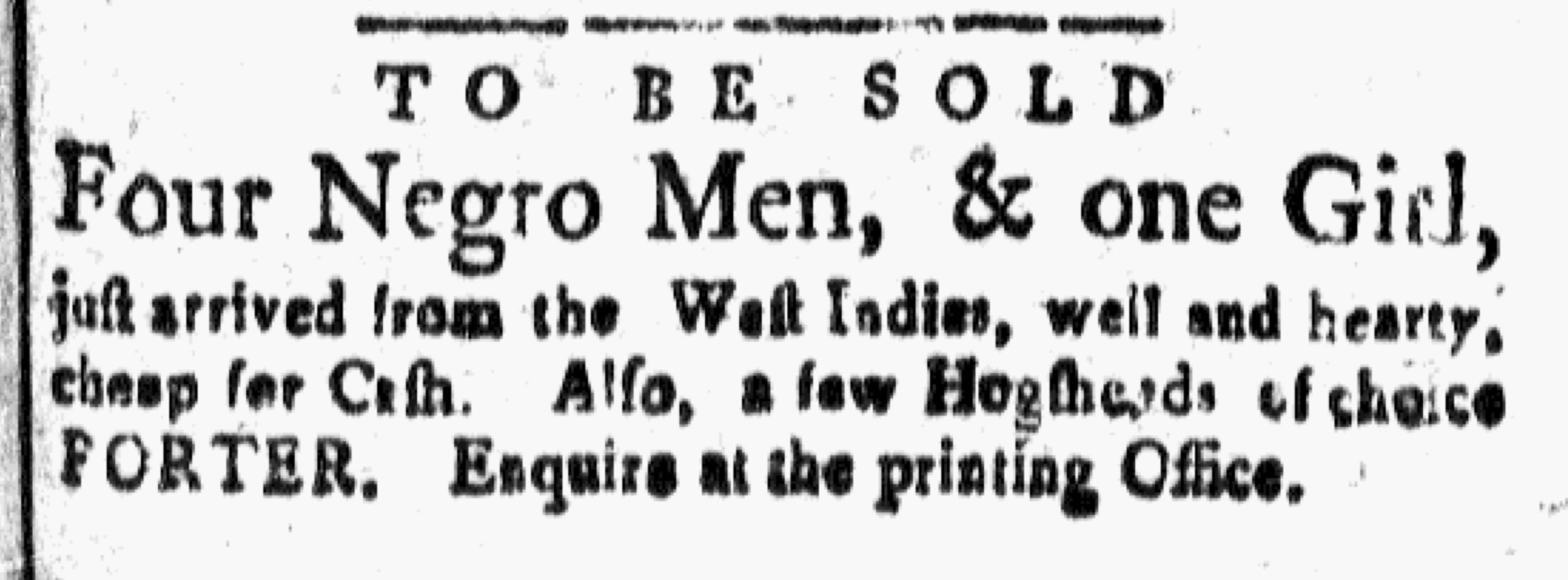 Slavery Advertisements Published September 4 1772 The Adverts 250