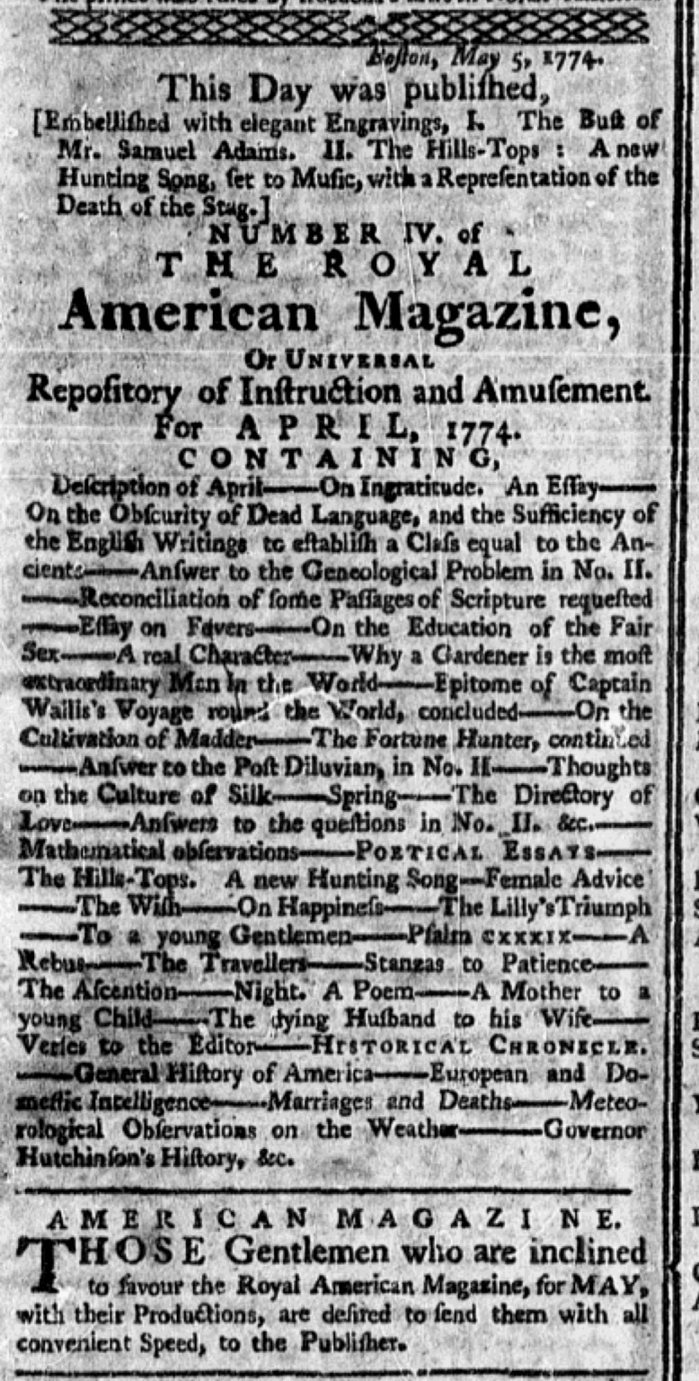 1774 Number May 29 | The Adverts 250 Project