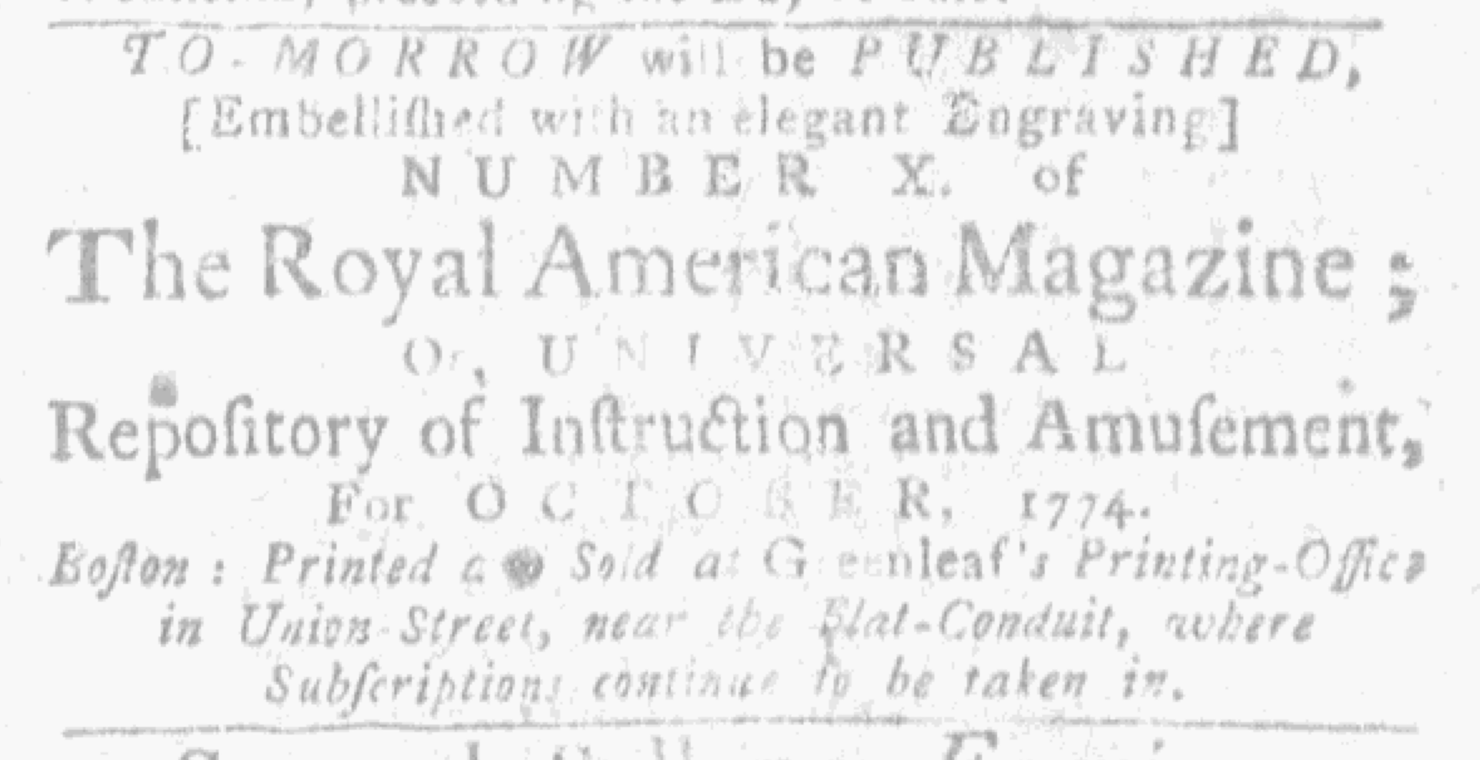 1774 Number November 27 | The Adverts 250 Project